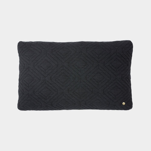 Ferm Living Quilt Cushion in Black - Large