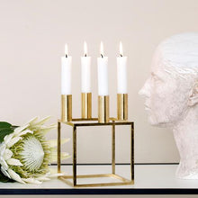 Load image into Gallery viewer, Kubus 4 Candleholder - Brass