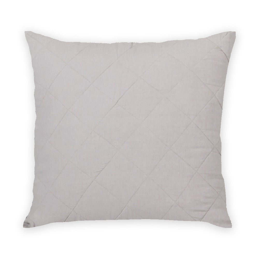 Diamond Quilted Pillow in Stone