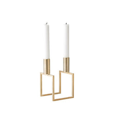 Load image into Gallery viewer, Kubus Line Candleholder - Brass